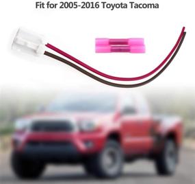 img 2 attached to 🔌 TIKSCIENCE Разъем вентилятора, совместимый с 2005-2016 Toyota Tacoma, комплект проводов с разъемами для свиньи, включая термоусаживаемые соединители, замена для 90980-10916 - 6 дюймов.