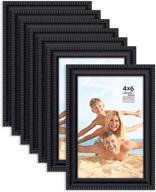 🖼️ prosperity collection: langdon house 4x6 picture frames (12 pack), contemporary black frame set, wall mount or table top логотип