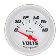 🔋 equus 8268 2-inch voltmeter: stylish white design with aluminum bezel logo