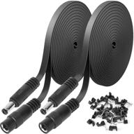 high-quality 10ft 2 pack dc power extension cable - ideal for cctv ip camera, led, car logo