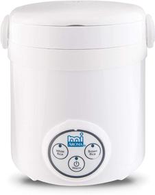 img 4 attached to Aroma Housewares MRC-903D Mi 3-Cup Digital Mini Rice Cooker - White: Cool Touch, Cooked Rice Capacity of 1.5 Cups & UNCOOKED Rice Capacity of 1.5 Cups