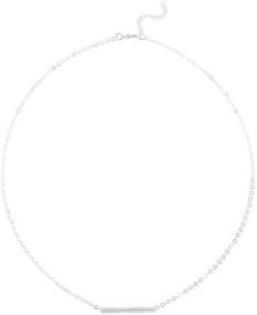 img 4 attached to Ожерелье Yalice Minimalist Sideway Necklaces