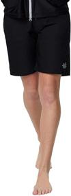 img 4 attached to UV SKINZ UPF50 Womens Shorts Black XL