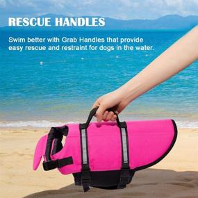 img 1 attached to 🐶 Hollypet Dog Life Jacket Adjustable X-Small Pink Reflective Vest with Rescue Handle - Pet Life Preserver for Dogs