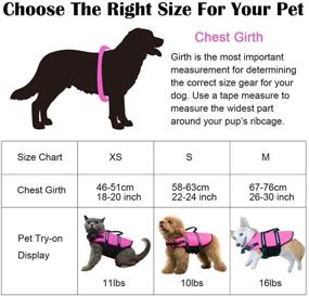 img 3 attached to 🐶 Hollypet Dog Life Jacket Adjustable X-Small Pink Reflective Vest with Rescue Handle - Pet Life Preserver for Dogs