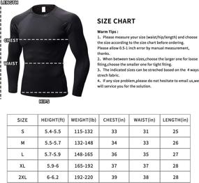 img 1 attached to 🏋️ High-Performance Men's Compression Shirts: Long Sleeve, Quick Dry Workout T Shirts for Sports & Running