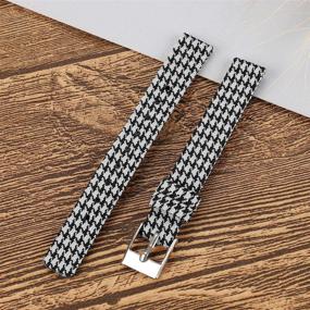 img 1 attached to 📱 Aresh Совместимые ремешки Samsung Galaxy Fit Band, черные и белые, с плетением из канваса - мягкие, дышащие тканевые ремешки для замены для умных часов Samsung Galaxy Fit.