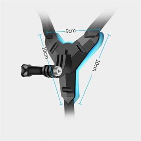 img 2 attached to 🔵 GoPro Helmet Mount Strap for Hero 9, 8, 7 (2018), 6, 5, 4, 3 - Blue