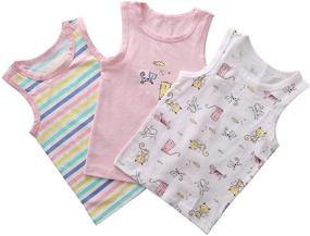 img 3 attached to 👧 Comfortable Benetia Toddler Summer Cotton Pack for Girls: Stylish and Cool Clothing Collection