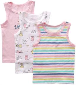 img 4 attached to 👧 Comfortable Benetia Toddler Summer Cotton Pack for Girls: Stylish and Cool Clothing Collection