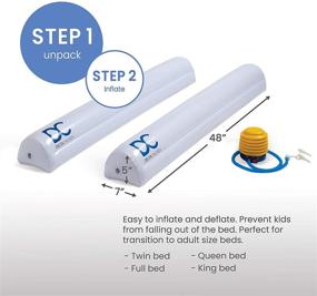 img 3 attached to 🛏️ Delta Children Inflatable Bed Rails (2 Pack): Leak-Proof Toddler & Kids Guardrails with Foot Pump - Portable and Travel-Friendly, White