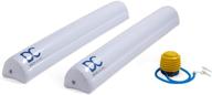 🛏️ delta children inflatable bed rails (2 pack): leak-proof toddler & kids guardrails with foot pump - portable and travel-friendly, white logo