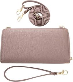img 1 attached to 👛 Womens Wristlet Crossbody Cellphone Handbag 8.34 x 3.14 - Handbags & Wallets for Wristlets