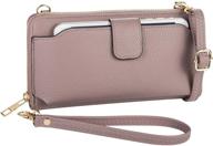 👛 womens wristlet crossbody cellphone handbag 8.34 x 3.14 - handbags & wallets for wristlets logo