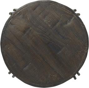 img 2 attached to 🪑 Jillenhurst Rustic Round End Table by Signature Design - Deep Brown Finish