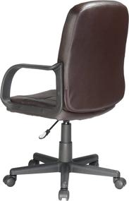 img 2 attached to 🪑 Brown Leather Mid-Back Office Chair by Comfort Products: Enhancing Workplace Comfort and Style