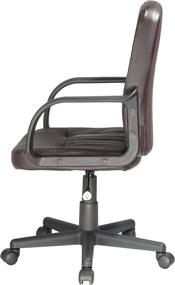 img 3 attached to 🪑 Brown Leather Mid-Back Office Chair by Comfort Products: Enhancing Workplace Comfort and Style