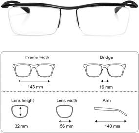 img 3 attached to Titanium Rimless Eyeglasses Business Prescription