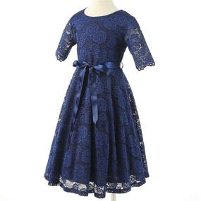 img 2 attached to 👗 Exquisite Bow Dream Flower Vintage Princess Girls' Clothing: Timeless Elegance for Little Royalty