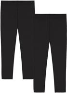 👖 girls' popular cotton capri leggings: ideal girls' clothing and leggings logo