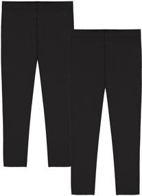 img 4 attached to 👖 Girls' Popular Cotton Capri Leggings: Ideal Girls' Clothing and Leggings