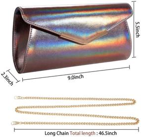 img 3 attached to 👛 Iridescent Leather Women's Evening Shoulder Crossbody Handbags & Wallets