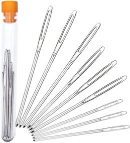 img 4 attached to 🧵 9 PCS Large-Eye Blunt Needles: Perfect for Finishing Crochet Projects!