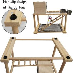 img 1 attached to 🐦 kathson Parrots Playground Bird Playstand: A Complete Activity Center with Nest Box, Toys, and More!