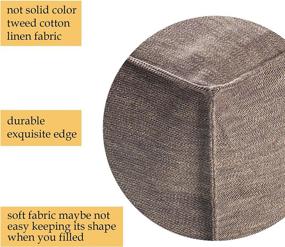 img 2 attached to 🪑 Unstuffed Pouf Cover, Storage Bean Bag Cubes, Ottoman Foot Rest Footstool, Solid Square Pouf, 17.7"x17.7"x15.7", Cover Only