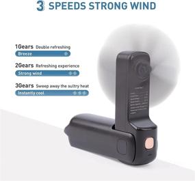 img 1 attached to 🔋 Compact USB Rechargeable Handheld Fan: 3-in-1 Mini Flashlight Fan with Power Bank - Ideal for Car Travel, Camping & Desk Use