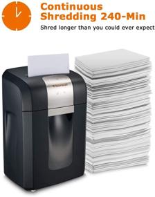 img 3 attached to 🔥 Bonsaii 240-Minute Heavy Duty Paper Shredder: 18-Sheet Cross-Cut for CDs/Credit Cards with Jam Proof System, Large 7.9 Gallon Wastebasket, 4 Casters - Black (3S30)