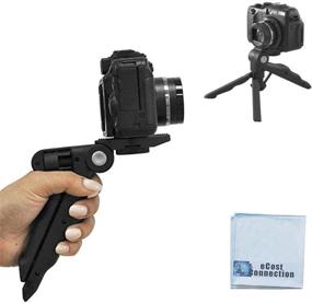img 3 attached to 📸 Повышенная стабильность: 6,5" регулируемый накладной штатив Steady-Shot/Hand Grip для цифровых зеркальных фотоаппаратов и видеокамер + Бонусная микрофибра