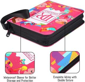 img 2 attached to 📚 DRZERUI 300-Pocket Binder for Animal Crossing Mini Amiibo Cards – Holds 300 ACNH NFC Tag Game Mini Cards (Pink)