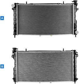 img 2 attached to 🔥 DWVO Complete Radiator for 2001-2004 Chrysler/Dodge Minivans - Town Country, Grand Caravan, Voyager - 3.3L/3.8L 6 Cyl DWRD1011