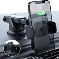 🚗 zeehoo wireless car charger,10w qi fast charging auto-clamping car mount,grey - compatible with iphone 13/12/mini/11/11 pro/xs/8, samsung s21/s20/note20 - windshield dash air vent phone holder logo