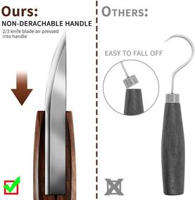 img 2 attached to Premium 10-Piece Wood Carving Tools Set: Includes Carving Hook Knife, Whittling Knife, Chip Carving Knife, Gloves, Sharpener - Ideal for Beginners' Woodworking Projects