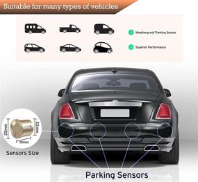 img 2 attached to 🅿️ Ultimate Wireless Parking Sensor System: 4 Car Backup Sensors, LED Distance Display, Sound Warning + 4 Champagne Color Parking Sensors - Perfect for Auto Vans, RVs, and Trailers