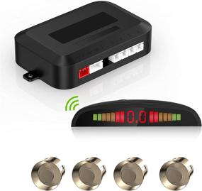 img 4 attached to 🅿️ Ultimate Wireless Parking Sensor System: 4 Car Backup Sensors, LED Distance Display, Sound Warning + 4 Champagne Color Parking Sensors - Perfect for Auto Vans, RVs, and Trailers