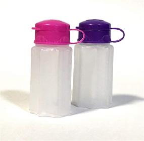 img 3 attached to Azi 2-Piece Mini Camping Salt &amp; Pepper Shakers - No-Spill To-Go Salt Shakers for Picnic, Work Lunch Box, Travel, RV, Outdoors, Hunting, Fishing (1.18 oz each) - BPA-Free with Secure Seals (Random Colors)