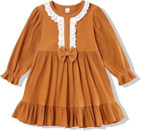 img 4 attached to Bilison Girls' Clothing and Dresses with Sleeve Ruffle - Toddler Clothes