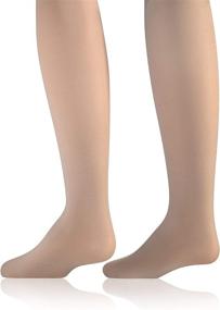 img 4 attached to 🩰 FICELLO Soft Stretchable Footed Tights for Girls - Dance Ballet Leggings 1-3 Pack