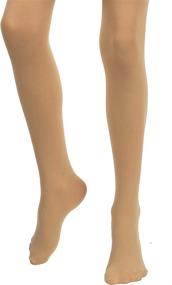 img 3 attached to 🩰 FICELLO Soft Stretchable Footed Tights for Girls - Dance Ballet Leggings 1-3 Pack