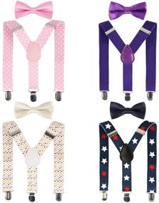 img 4 attached to 👔 Boys' Accessories - Kilofly Pre Tied Adjustable Elastic Suspenders