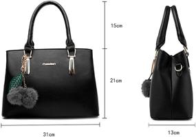 img 2 attached to Dreubea Leather Handbag Shoulder Crossbody Women's Handbags & Wallets in Shoulder Bags