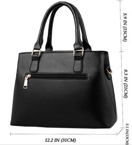 img 3 attached to Dreubea Leather Handbag Shoulder Crossbody Women's Handbags & Wallets in Shoulder Bags