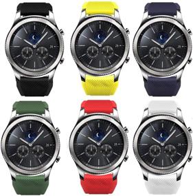 img 4 attached to 📲 6PACK Группа 1 Силиконовый Ремешок для Samsung Gear S3 Frontier/Classic Часы - Запасная Ремешок для Улучшенной Спортивной Производительности