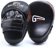 🥊 gritletic boxing mitts: premium curved adjustable muay thai punching pads for dynamic martial arts training - men, women, and kids логотип