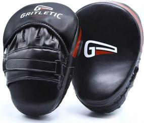 img 4 attached to 🥊 GRITLETIC Boxing Mitts: Premium Curved Adjustable Muay Thai Punching Pads for Dynamic Martial Arts Training - Men, Women, and Kids