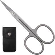 💅 3 swords germany - professional stainless steel curved cuticle scissors with case - manicure pedicure grooming for finger & toe nail care - made in solingen germany (00112) logo