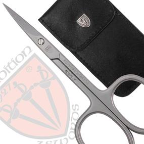 img 1 attached to 💅 3 Swords Germany - Professional Stainless Steel Curved Cuticle Scissors with Case - Manicure Pedicure Grooming for Finger & Toe Nail Care - Made in Solingen Germany (00112)